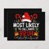 サンタ・ブラ・クリスマスを呼ぶ可能性がおもしろい高い ポストカード (正面/裏面)