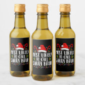 サンタ・ブラ・クリスマスを呼ぶ可能性がおもしろい高い ワインラベル (ボトル)