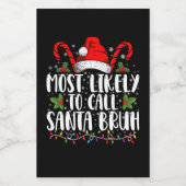 サンタ・ブラ・クリスマスを呼ぶ可能性がおもしろい高い ワインラベル (シングルラベル)