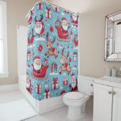 サンタ・ブリング・プレゼント シャワーカーテン (インサイチュ)