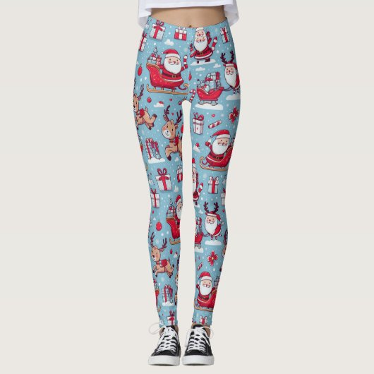 サンタ・ブリング・プレゼント レギンス (正面)