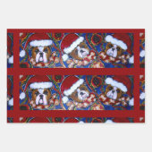 サンタ・ブルドッグ ラッピングペーパーシート (正面)