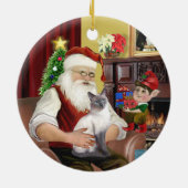 サンタ – ブルーポイントシャメゼ セラミックオーナメント (裏面)