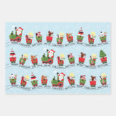 サンタ&ブロンド·ボーイが電車に乗る ラッピングペーパーシート (正面3)