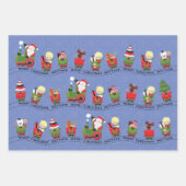 サンタ&ブロンド·ボーイが電車に乗る ラッピングペーパーシート (正面2)