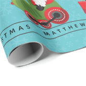 サンタ&ブロンド·ボーイが電車に乗る ラッピングペーパー (ロールコーナー)