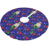 サンタ・ブロンド・メルマン醜いクリスマス・メルメイド・ギフト ブラッシュドポリエステルツリースカート (アングル)