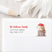 サンタ・ヘッジホッグ・クリスマス ラベル (インサイチュ)