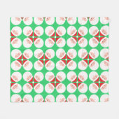 サンタ・ヘッズクリスマス フリースブランケット (正面(横))