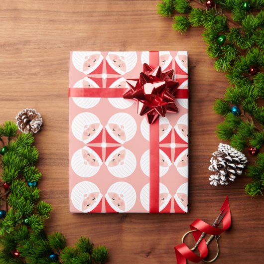 サンタ・ヘッズクリスマス ラッピングペーパー (クリスマスギフト)