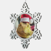 サンタ・ベアディ スノーフレークピューターオーナメント (右)