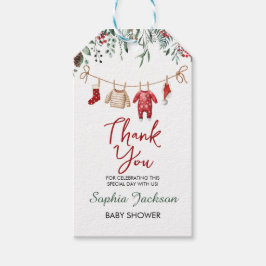 サンタ ベイビー シャワー クリスマス ベイビー 服 冬 ギフトタグ