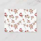 サンタ・ベビーシャワーベビー用の本 エンクロージャーカード (裏面)