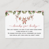 サンタ・ベビーシャワーベビー用の本 エンクロージャーカード (正面)