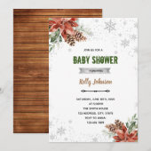 サンタ ベビーシャワー バースデー インビテーション (正面/裏面)