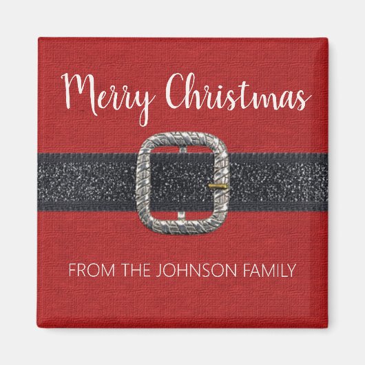 サンタ・ベルト・メリークリスマス マグネット (正面)