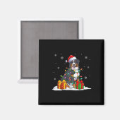 サンタ・ベルネーゼの山のクリスマスツリーのライトクリスマス マグネット (正面/裏面)