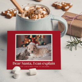 サンタ、ペットのクリスマスフォトおもしろいについて説明できる シーズンカード