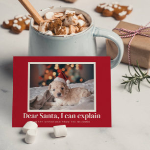サンタ、ペットのクリスマスフォトおもしろいについて説明できる シーズンカード