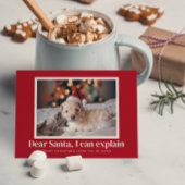 サンタ、ペットのクリスマスフォトおもしろいについて説明できる シーズンカード