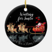 サンタ・ホを待ってる！ホー！ホー！ウィンターホリデー セラミックオーナメント (裏面)