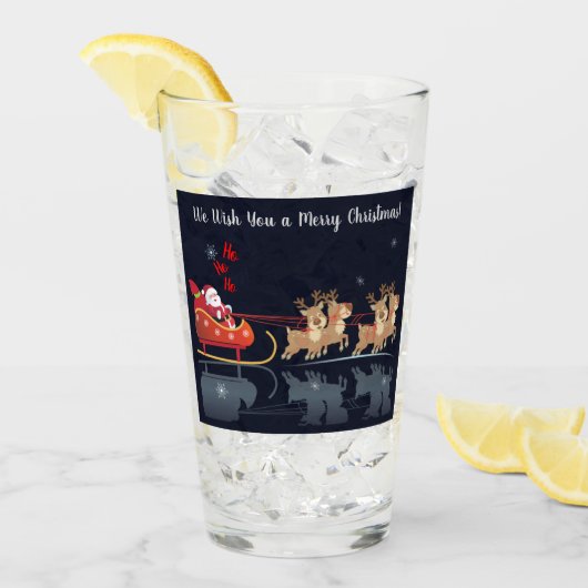 サンタ・ホを待ってる!ホー!ホー!ウィンターホリデー タンブラーグラス (アイス正面)