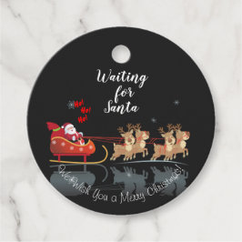 サンタ・ホを待ってる！ホー！ホー！ウィンターホリデー フェイバータグ