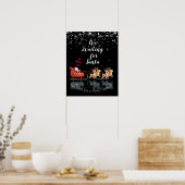 サンタ・ホを待ってる！ホー！ホー！ウィンターホリデー ポスター (キッチン)