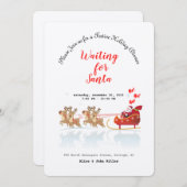 サンタ・ホを待ってる！ホー！ホー！ウィンターホリデー 招待状 (正面/裏面)