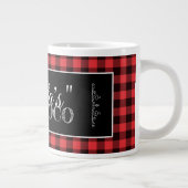 "サンタ"ホットココレッド&ブラックバッファロープレイド ジャンボコーヒーマグカップ (右)