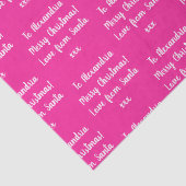 サンタ・ホットピンクパーソナライズされたのクリスマスラブ 薄葉紙 (詳細)