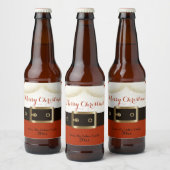 サンタ、ホホホホ、メリークリスマス ビールラベル (ボトル)