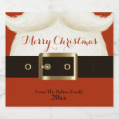 サンタ、ホホホホ、メリークリスマス ビールラベル (シングルラベル)