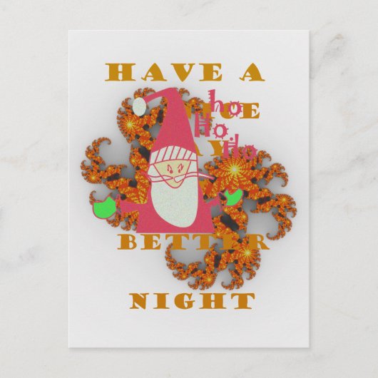 サンタ・ホホホ!クリスマスニースデイ&アベター・ナイト シーズンポストカード (正面)