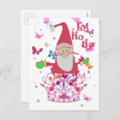 サンタ・ホホホ!ラブリーインフィニティバタフライハガキ シーズンポストカード (正面/裏面)