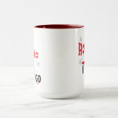 サンタ、ホーホーホーホー行かなきゃおもしろいクリスマスウンチ マグカップ (中央)