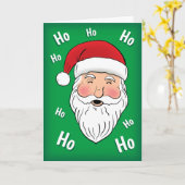 サンタ(ホ、ホ、ホ) カード (黄色い花)