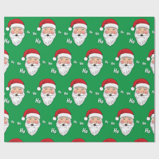 サンタ（ホ、ホ、ホ） ラッピングペーパー (フラット)