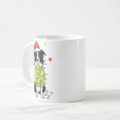 サンタ ボーダーコリー クリスマス ボーダーコリー 犬 お母さん コーヒーマグカップ (正面左)