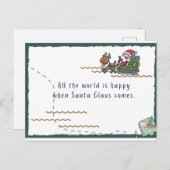 サンタ ポストカード (正面/裏面)
