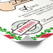 サンタ・ポーの犬のニース一覧証明書 ポスター (角)