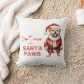 「サンタ・ポーズとゴチャゴチャするな」かわいい犬の恋人 クッション (ブランケット)