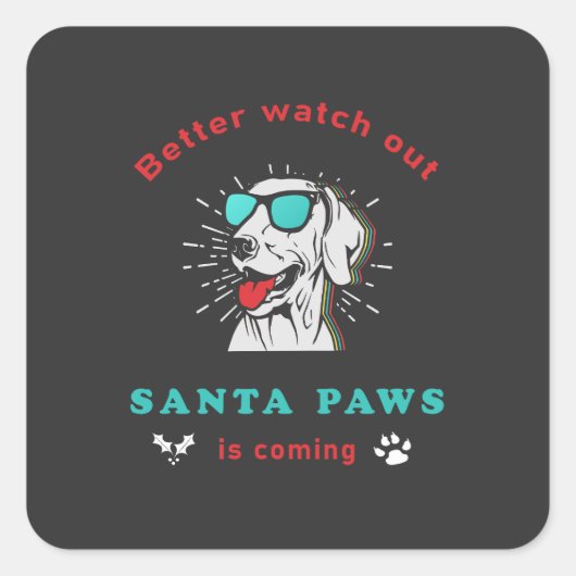 サンタ・ポーズは来ヴィンテージ・クリスマス スクエアシール (正面)