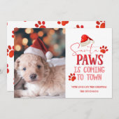 サンタ・ポーズ来は町のクリスマス写真へ シーズンカード (正面/裏面)