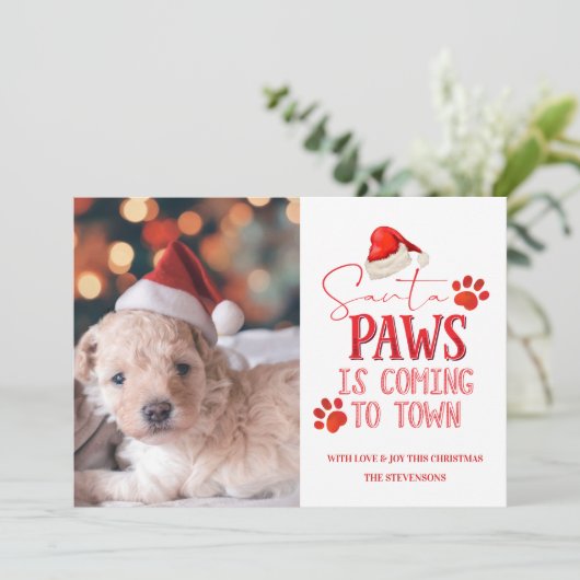 サンタ・ポーズ来は町のクリスマス写真へ シーズンカード (スタンド正面)