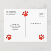 サンタ・ポーズ来は町のクリスマス写真へ シーズンポストカード (裏面)