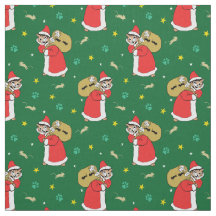 サンタ・ポーズ猫クリスマスグリーン