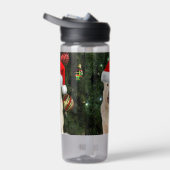 サンタ・ポーズ – クリスタルザハスキードッグクリスマス ウォーターボトル (右面)