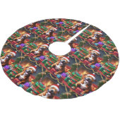 「サンタ・ポーズ：ステイフィーのフェスティバル・サプライズ」 ブラッシュドポリエステルツリースカート (アングル)