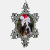 サンタ・ポーズ スノーフレークピューターオーナメント (左)